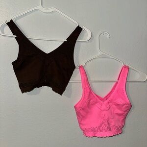 Aerie Brown Textured Tank Top